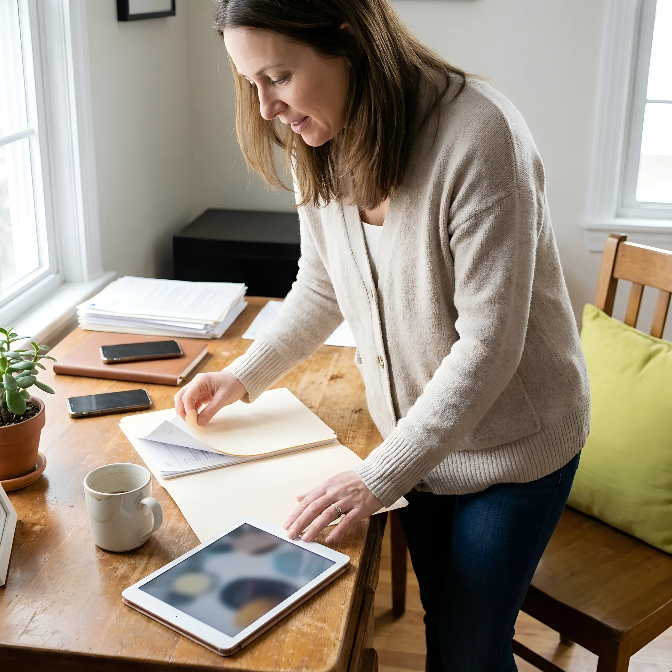 Employee reviewing a vetted childcare shortlist