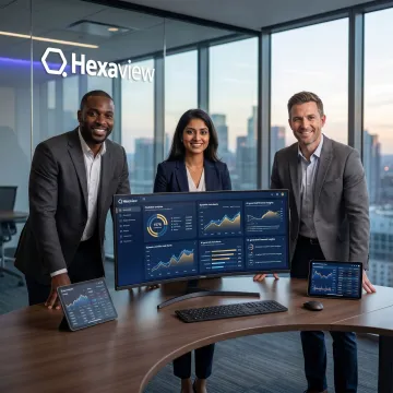 Financial analysts reviewing AI-driven portfolio insights