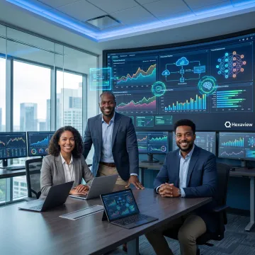 Financial data engineering and AI team at work