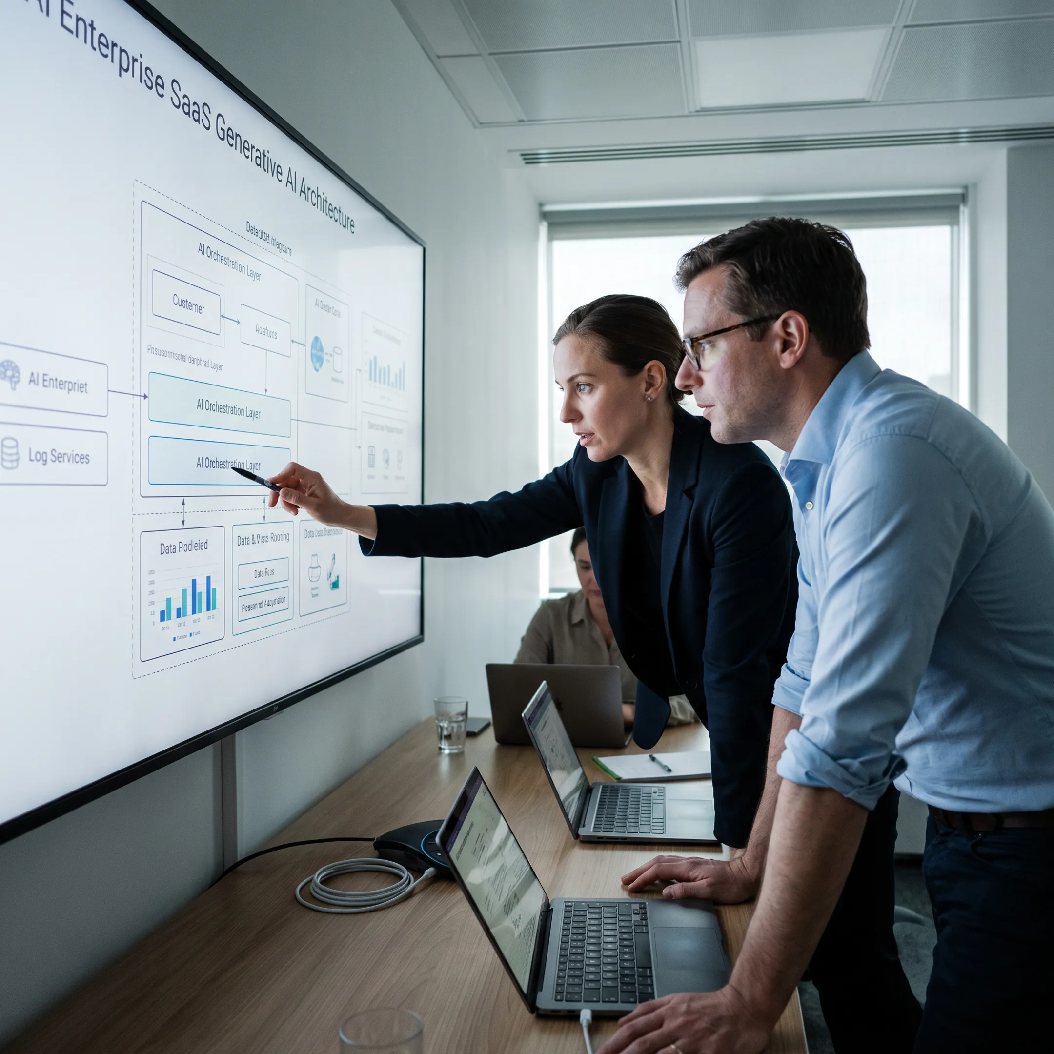 Generative AI integration architecture on enterprise screens