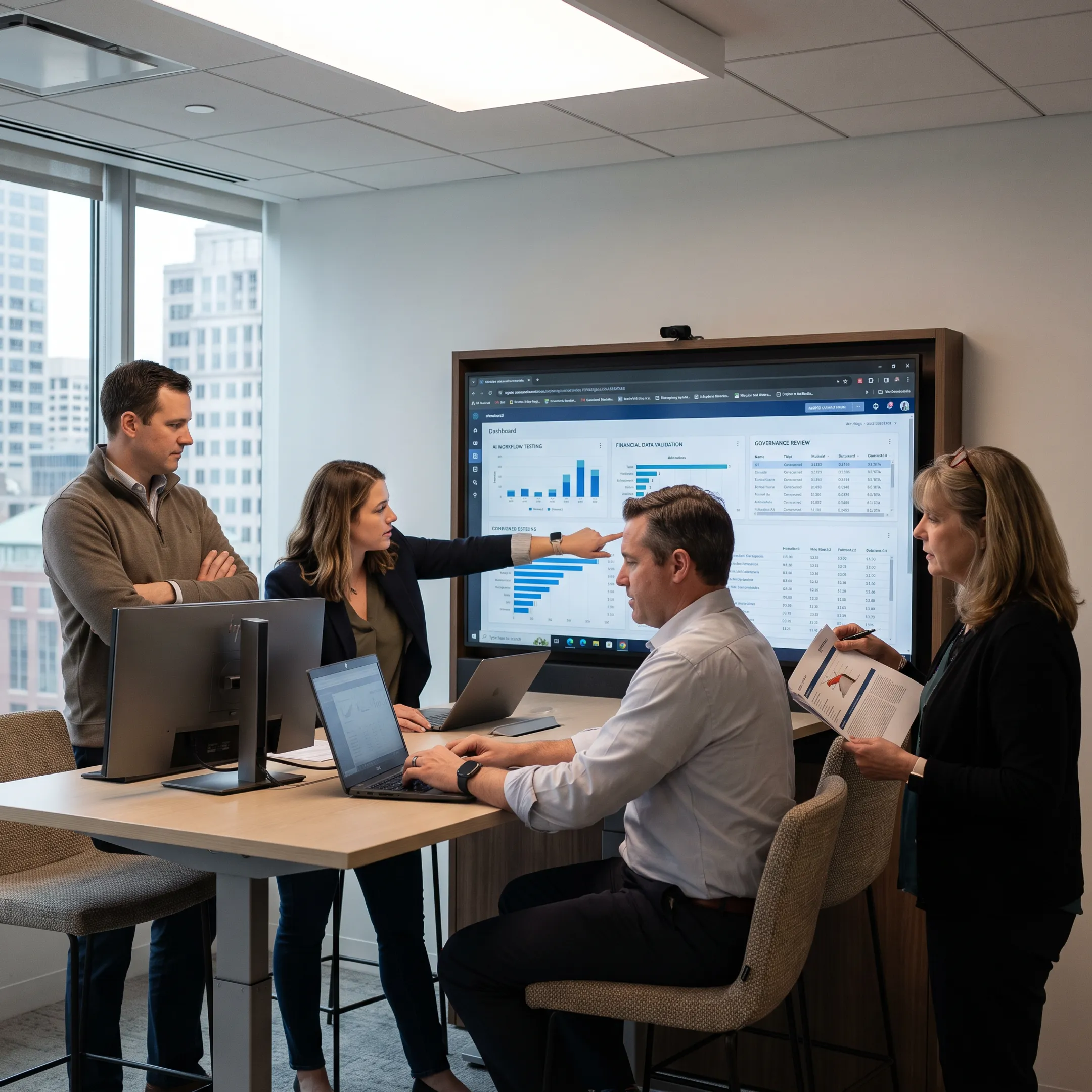 Team validating an AI automation solution