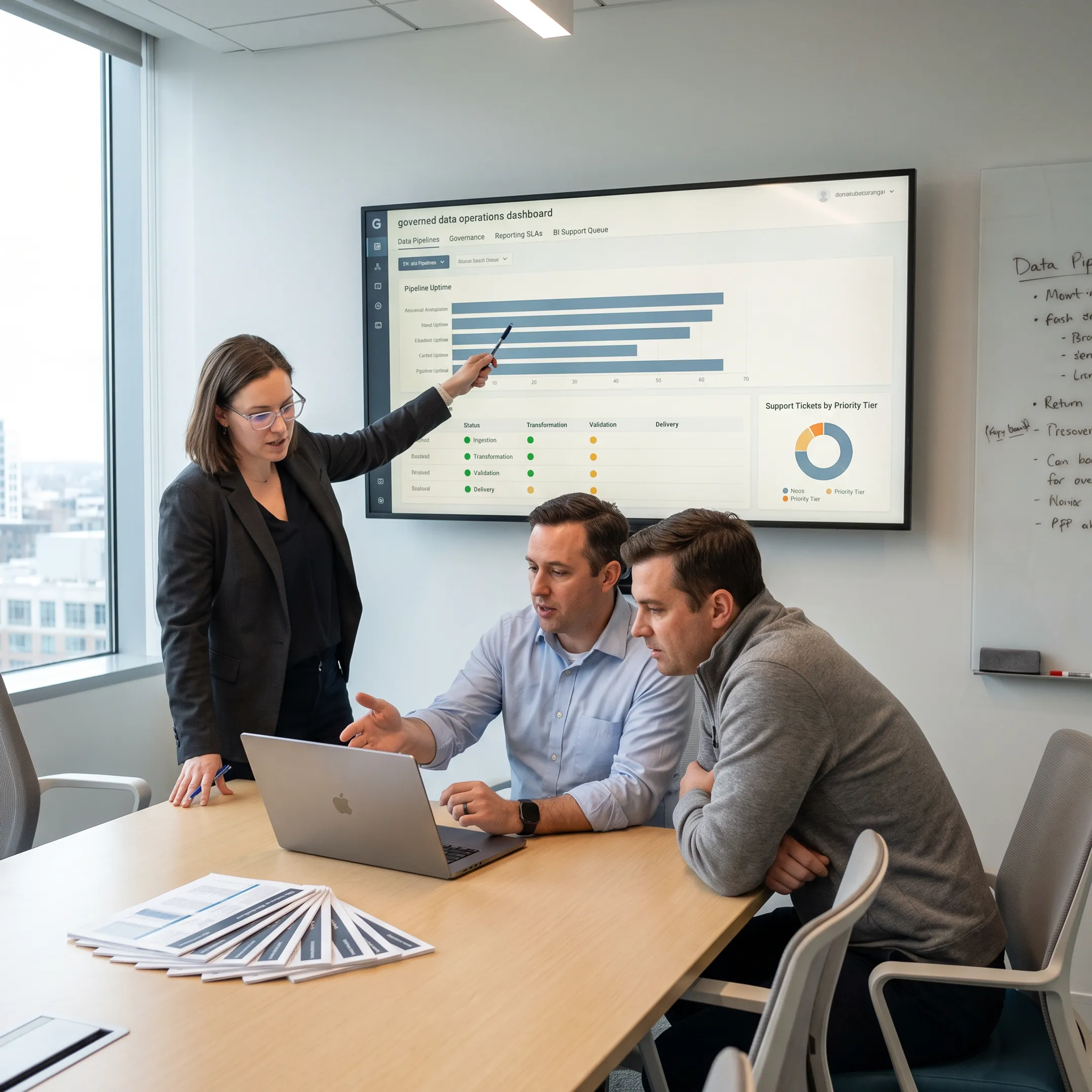 Consultants managing enterprise analytics platform