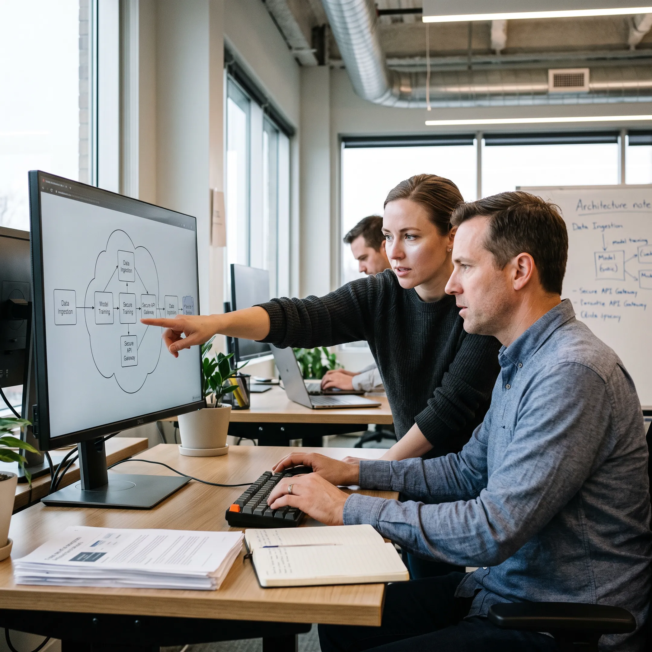 Developers building a governed machine learning solution