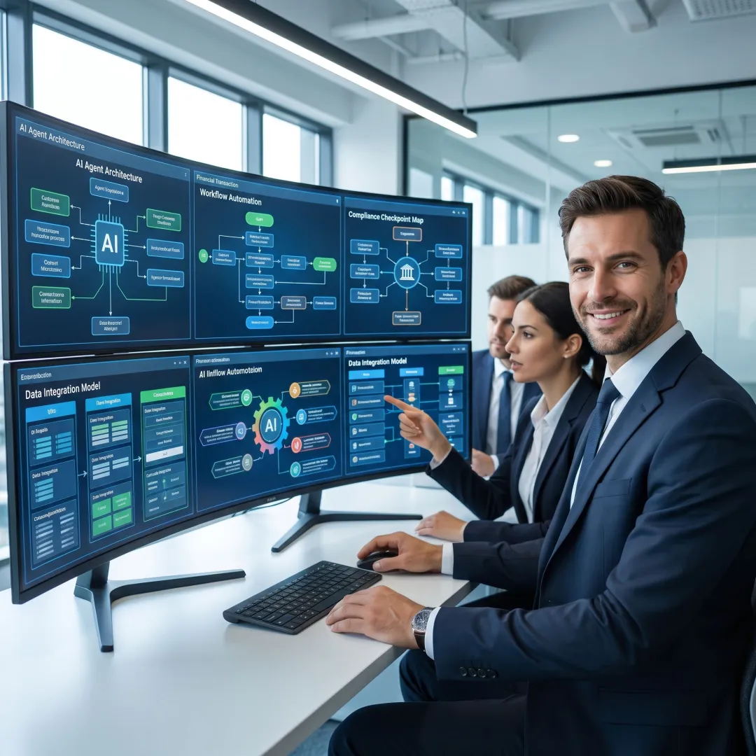 Financial AI agent workflow planning session