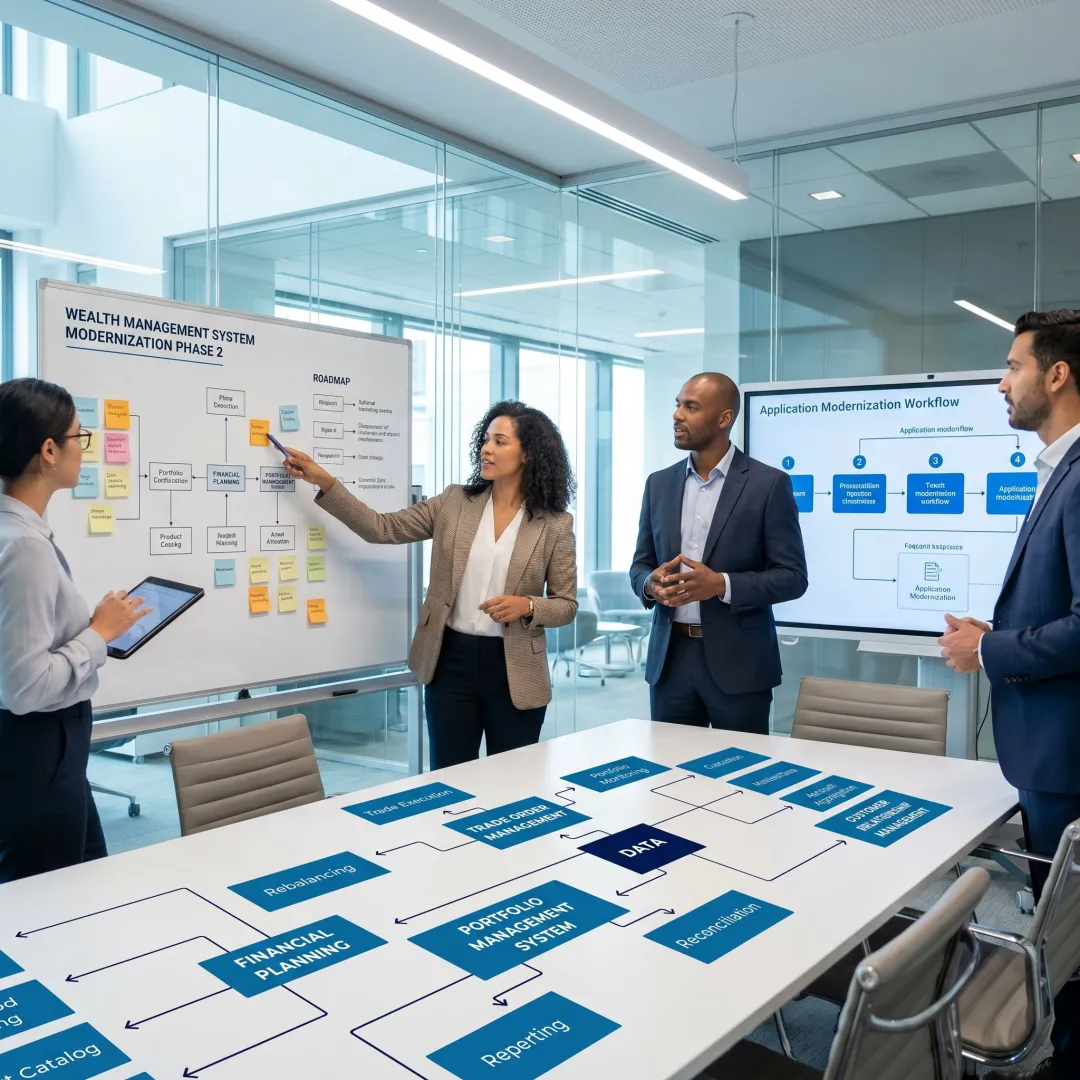 Application modernization process for financial services