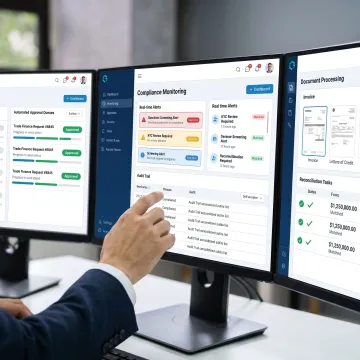 Trade finance automation workflow interface