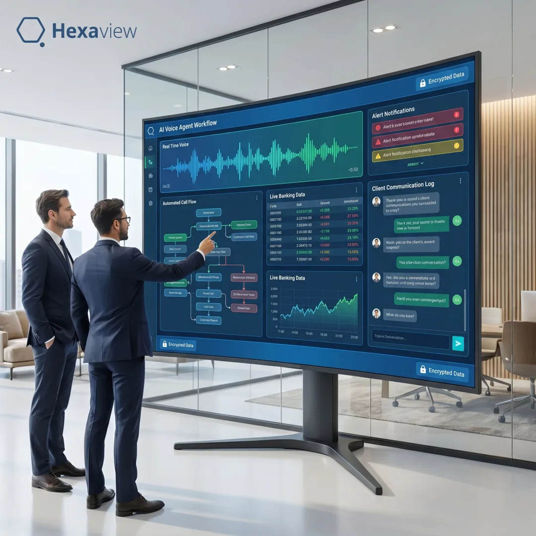 Financial team using AI voice automation