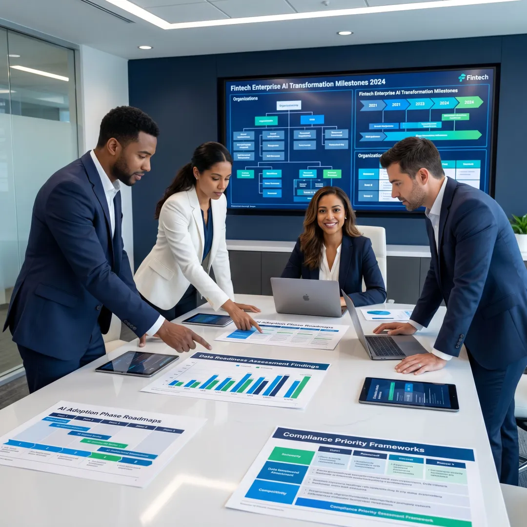 Consultants building an AI adoption roadmap