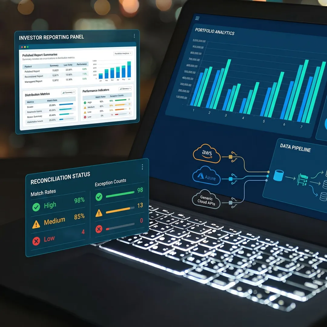 Integrated financial data platform dashboard