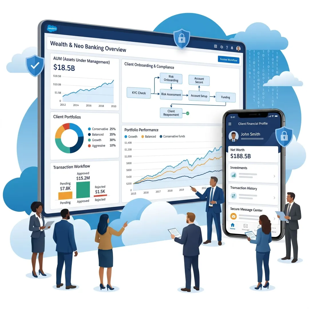 Salesforce Platform Implementation for Wealth Management & Neo Banks