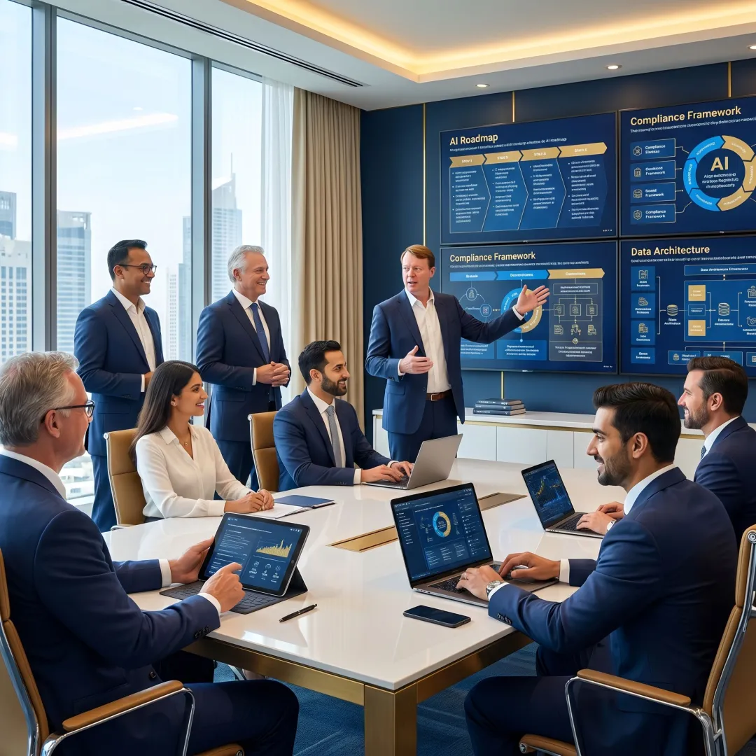AI strategy session for financial services