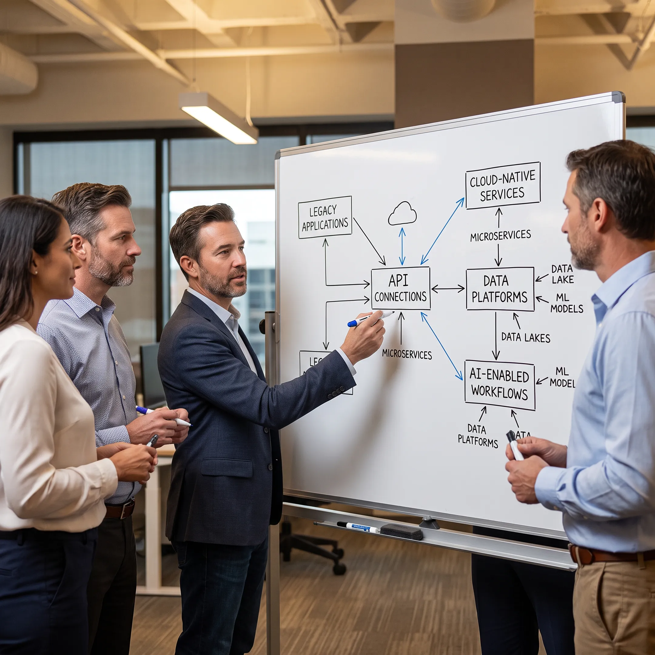 Consultants planning legacy application modernization
