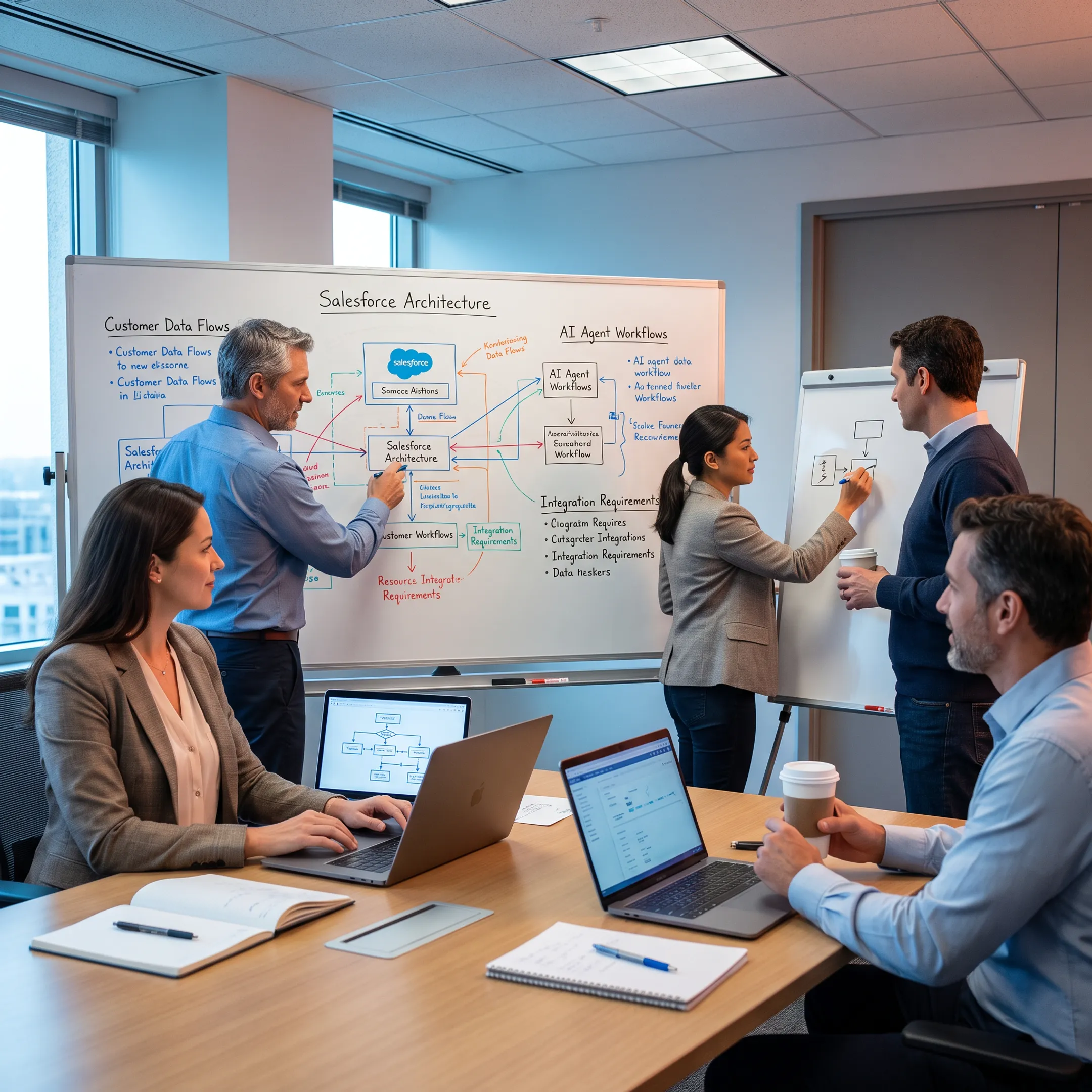 Team planning an AI-enabled Salesforce implementation