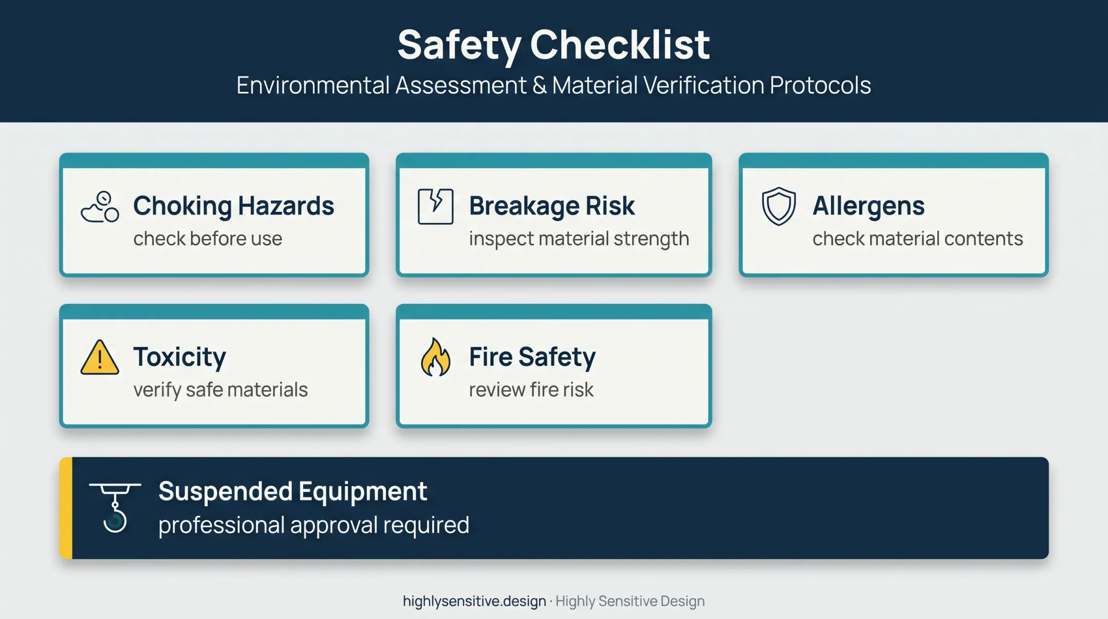 Five safety checks for DIY sensory room materials and equipment