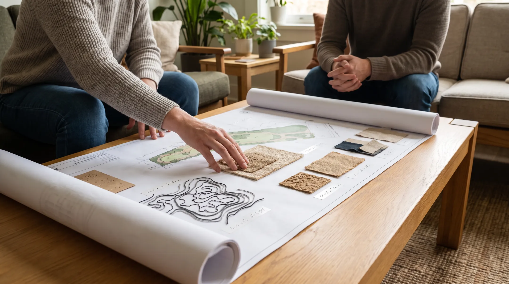 Highly Sensitive Design consultant discussing neurodivergent trail planning with client