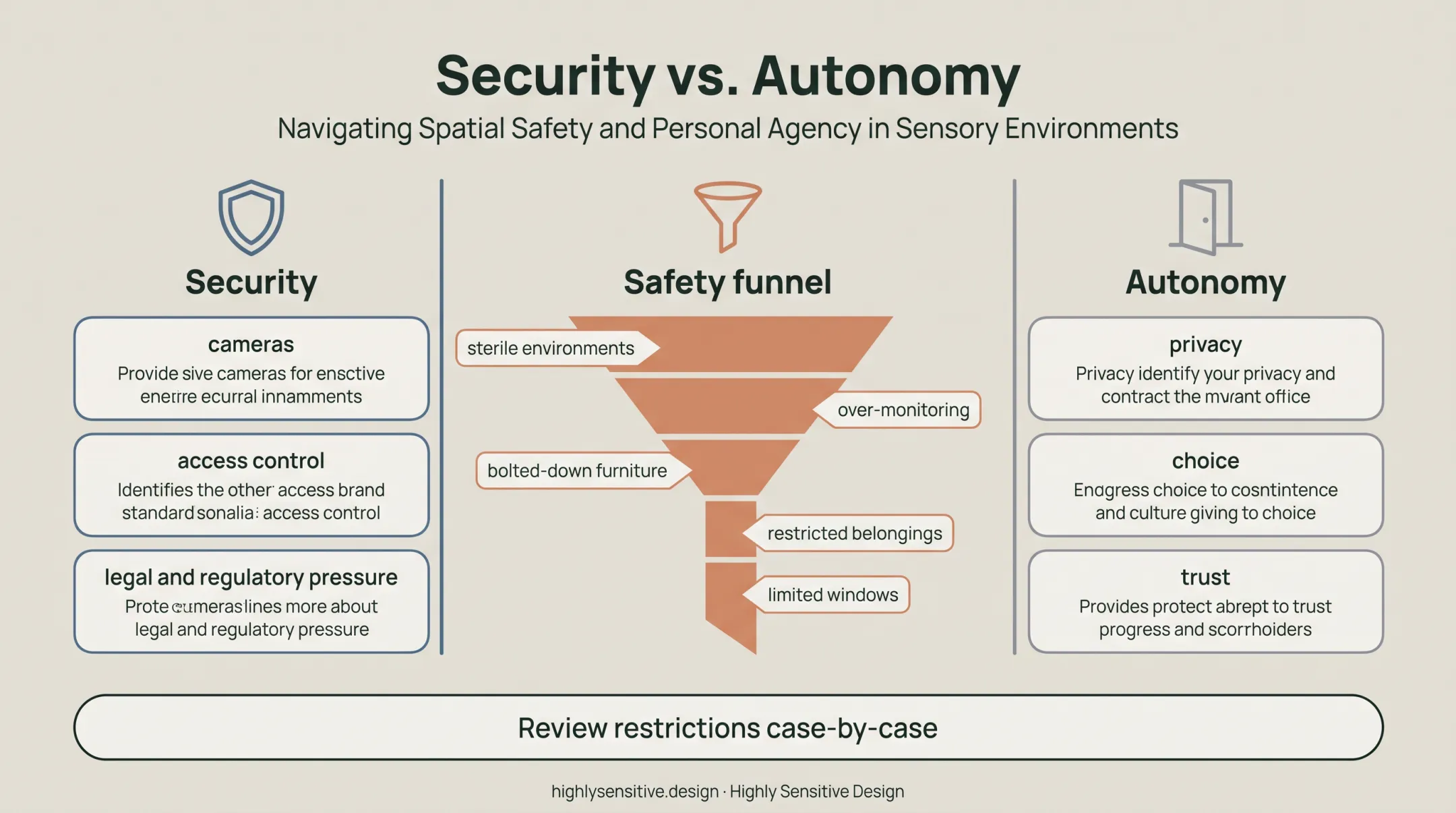 Security versus autonomy tension in trauma-informed facility design
