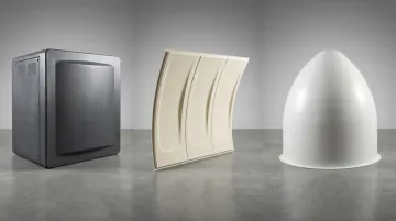 Vacuum formed large industrial enclosures aerospace panels and telecommunications radome parts