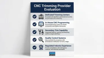 Five key differentiating factors for evaluating CNC trimming service providers checklist