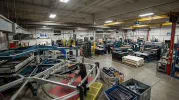 Hill Plastics thermoforming facility production floor with large format forming machines