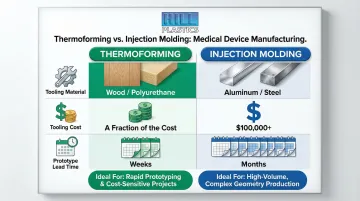 Thermoforming versus injection molding cost and timeline comparison for medical OEMs