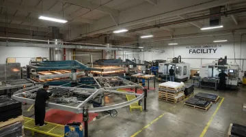 Hill Plastics Lewisville Texas thermoforming production floor with CNC machines and forming equipment