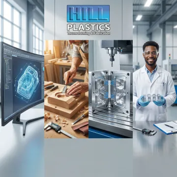 Step-by-step plastic mold manufacturing process from design to finished thermoformed parts