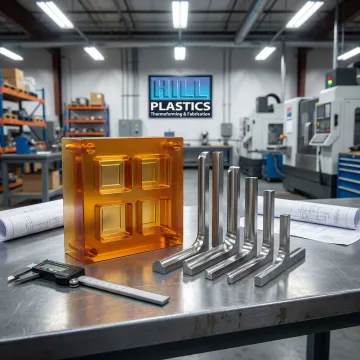 Custom polyurethane tooling mold for plastic thermoforming at Hill Plastics