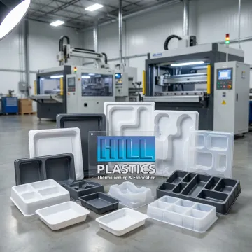 Custom thermoformed plastic trays manufactured to exact specifications in a professional facility