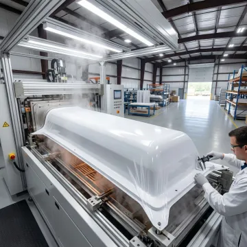 Precision thermoforming process manufacturing 5G antenna radome