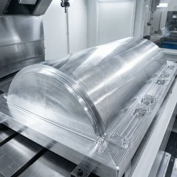 Precision thermoforming mold and tooling being machined on CNC equipment