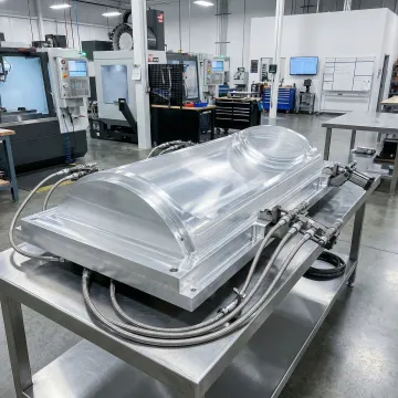 Aluminum casting production mold used in thermoforming manufacturing