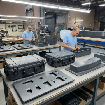 Custom marine plastic fabricated parts and enclosures produced by Hill Plastics