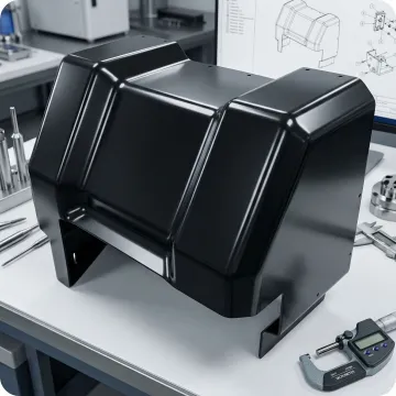 Custom thermoformed plastic dispensing enclosure manufactured by Hill Plastics