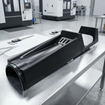 Custom thermoformed plastic generator enclosure manufactured by Hill Plastics