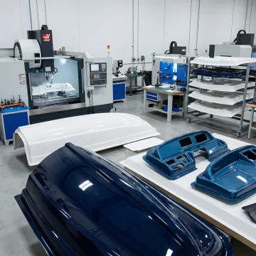 Custom marine plastic fabricated parts and enclosures for boat and watercraft applications