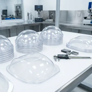 Precision thermoformed aerospace plastic enclosure components on a manufacturing floor