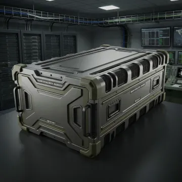 Custom military server enclosure manufactured from ruggedized thermoformed plastic