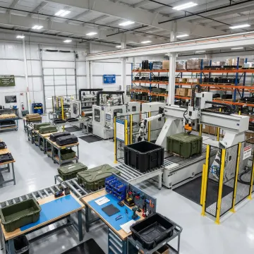 Manufacturing process for custom military server enclosures at Hill Plastics facility