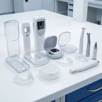 Precision plastic medical and dental prototype parts on a clean manufacturing workbench
