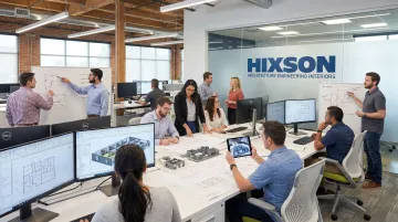 Hixson multi-discipline engineering team collaborating on industrial facility design project