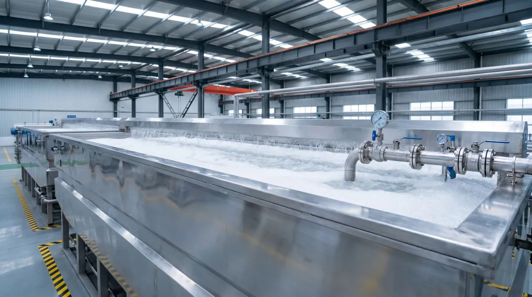 Dissolved air flotation DAF system operating in food processing facility