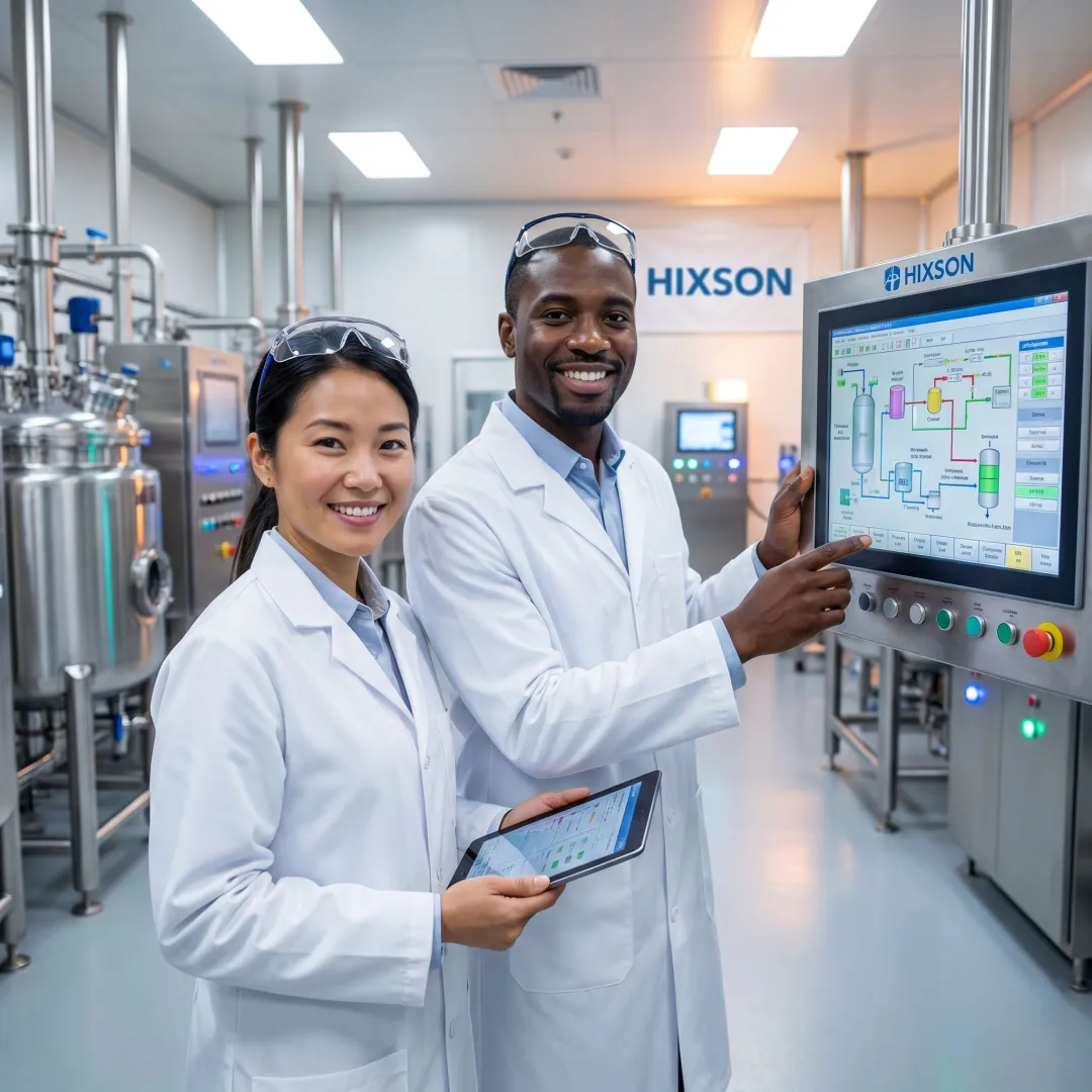 Engineers reviewing life sciences automation systems