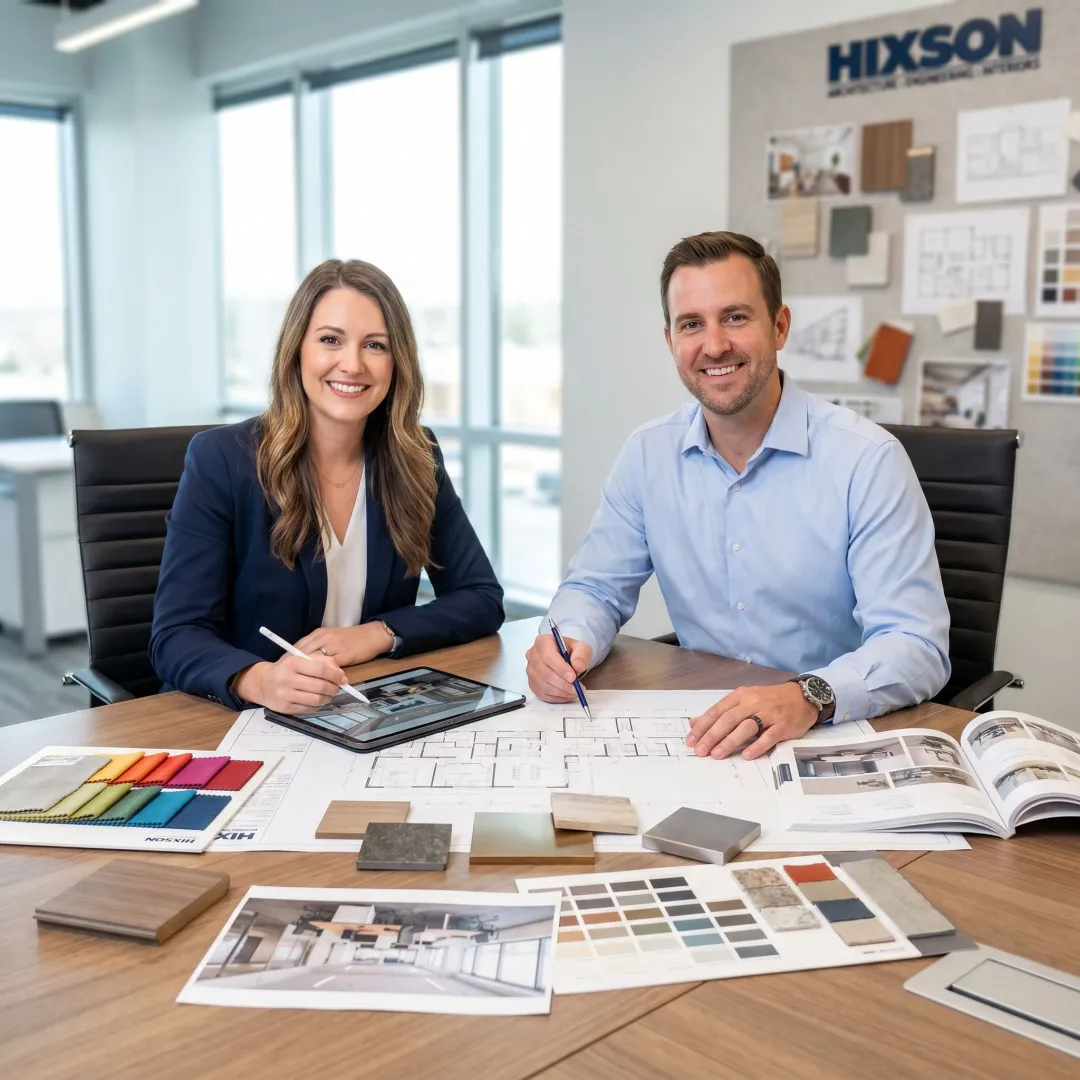 Commercial interior design planning session