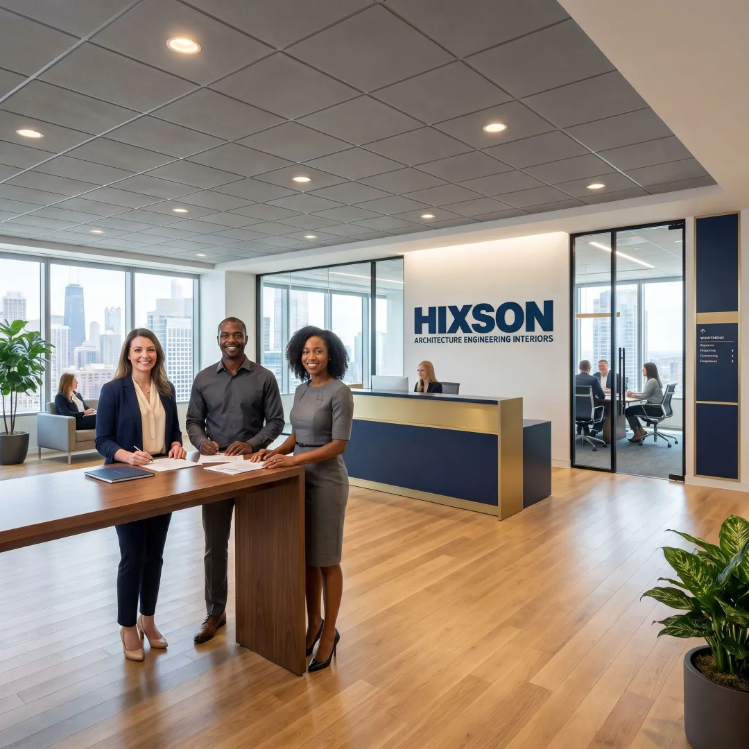 Modern commercial office interior design in Chicago