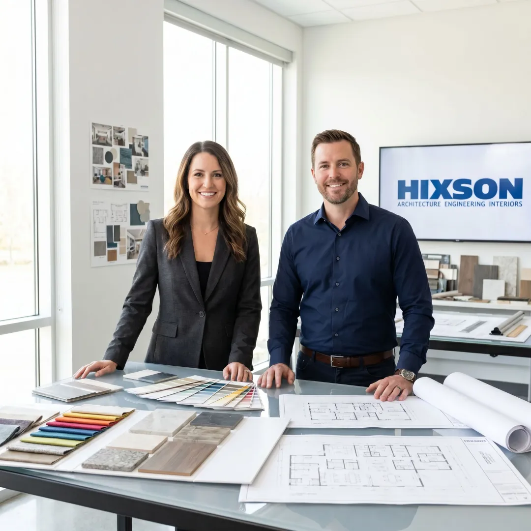 Commercial interior planning and design meeting