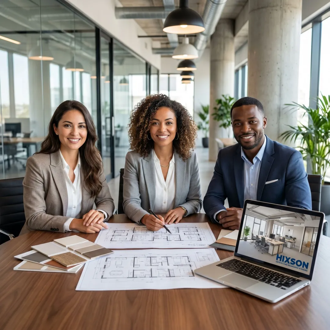 Modern office space planning meeting