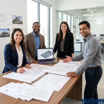 Engineers reviewing cGMP facility plans