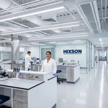 Modern life science laboratory designed by architects and engineers