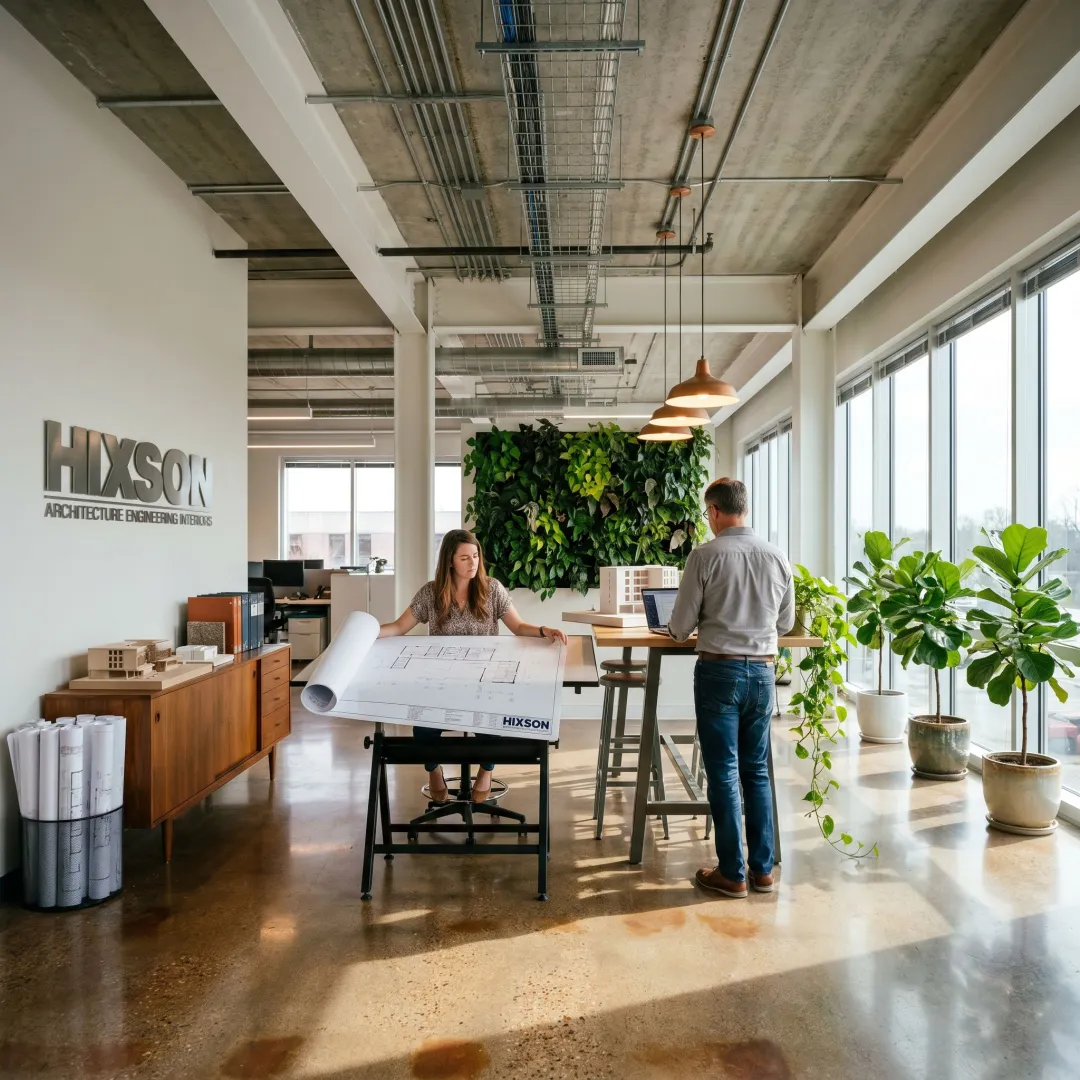 Sustainable modern office interior