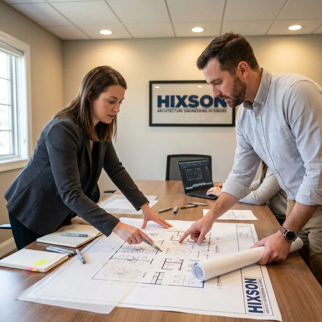 Commercial office space planning session